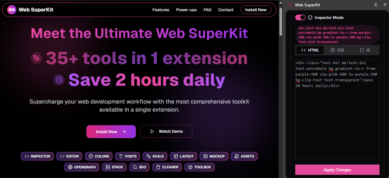 HTML Injector screenshot